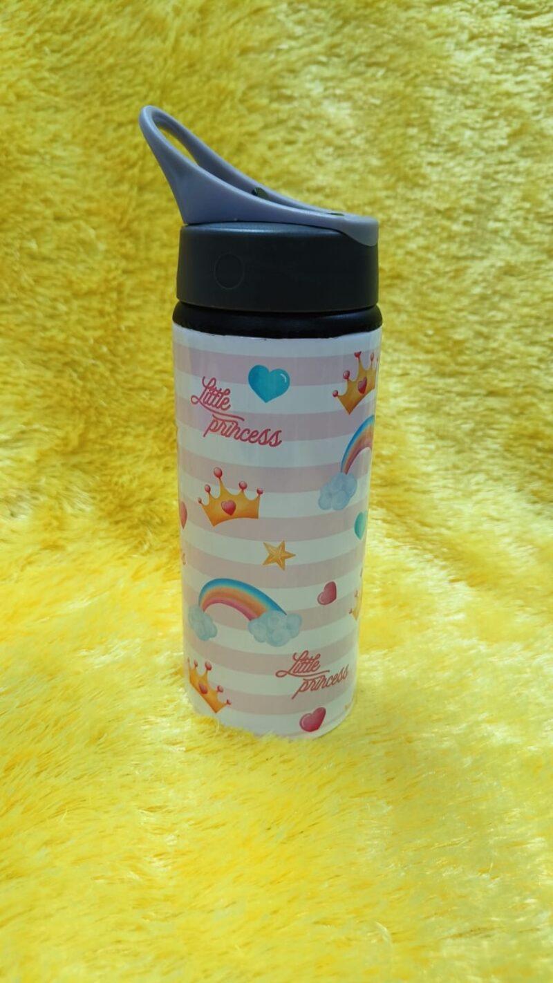 Sipper Bottle 650 ml made up of Aluminium and Steel With Plastic Lid